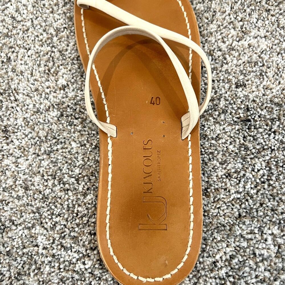 K Jacques St. Tropez Sandal Leather Strappy 40 10 - Picture 4 of 5